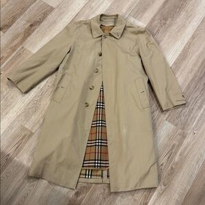 Burberry London Men’s Prorsum Trench Coat 40R Zip Out Wool Liner